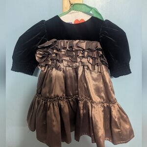 Elegant Black and Brown Gown